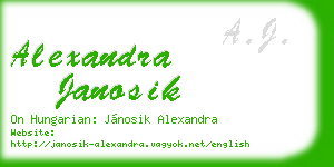 alexandra janosik business card