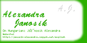 alexandra janosik business card